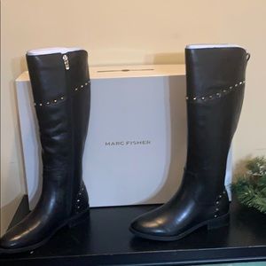 Marc Fisher black studded boots new size 71/2